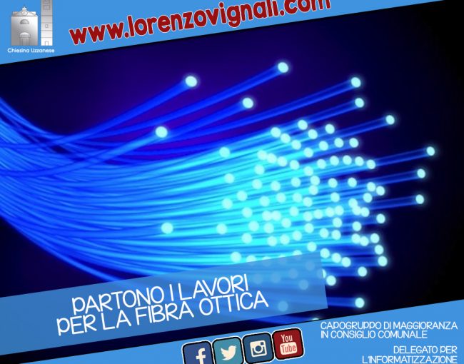 Partono i lavori per la fibra ottica.